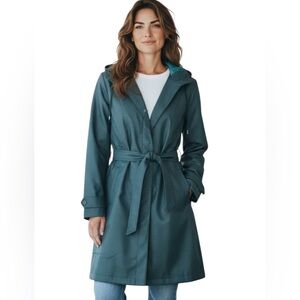 Cloudveil mountain apparel, teal longer length jacket water/wind resistant sz M